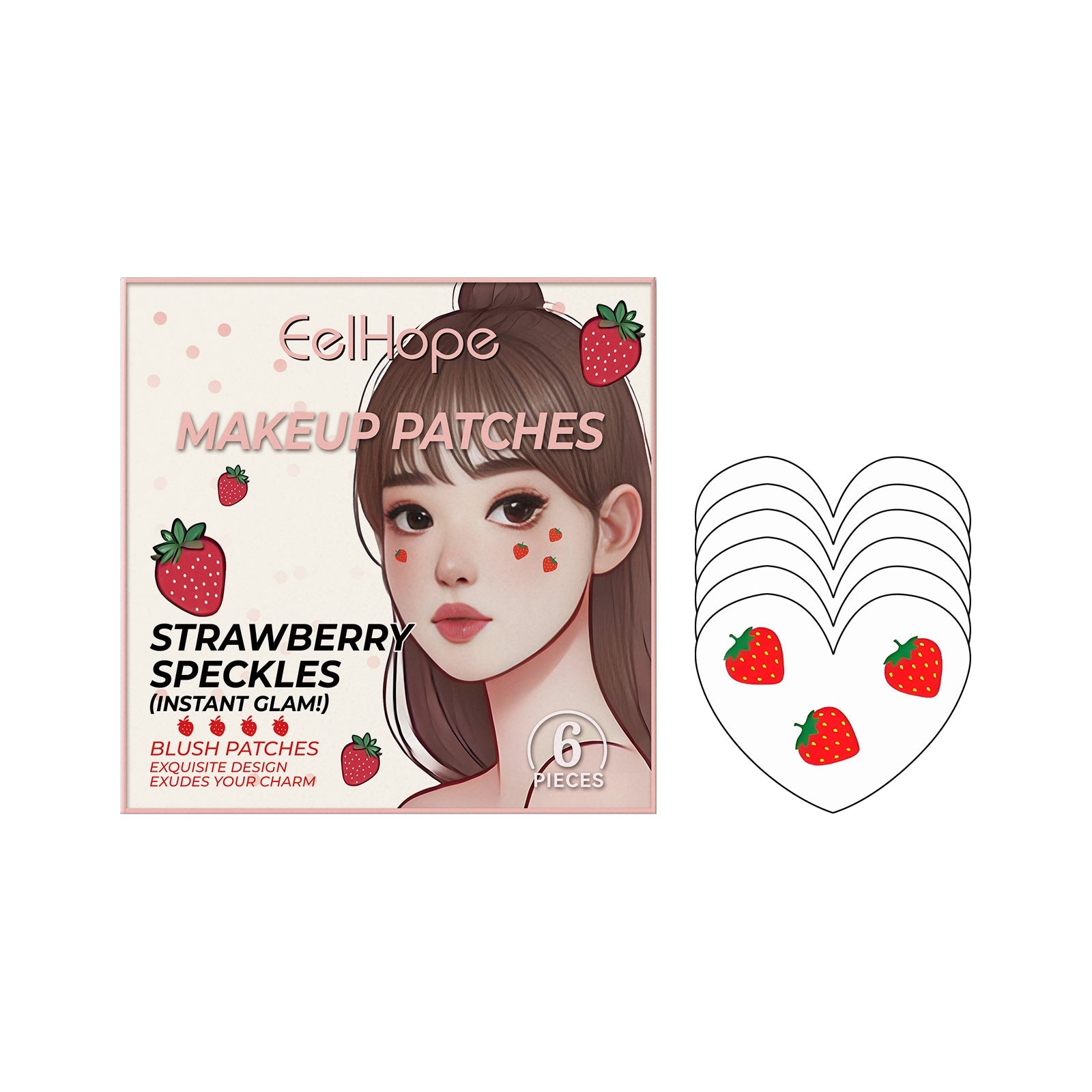 Strawberry Makeup Patch Pie Eye Makeup Patch Face Embellishment Patch Face Embellishment Strawberry Sticker - Korvel