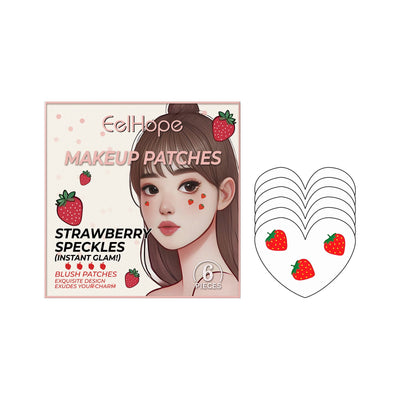 Strawberry Makeup Patch Pie Eye Makeup Patch Face Embellishment Patch Face Embellishment Strawberry Sticker - Korvel