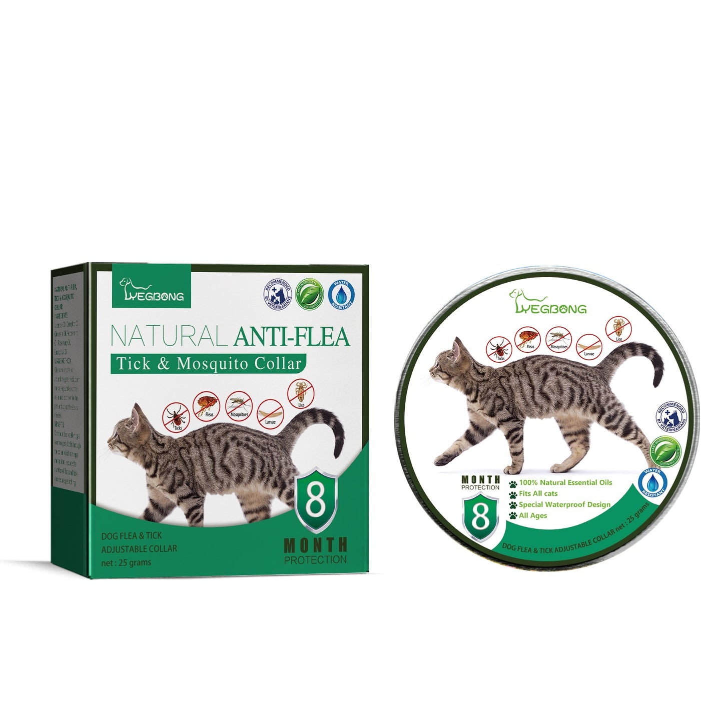 Premium Adjustable Pet Flea & Tick Collar - Waterproof & Resistant
