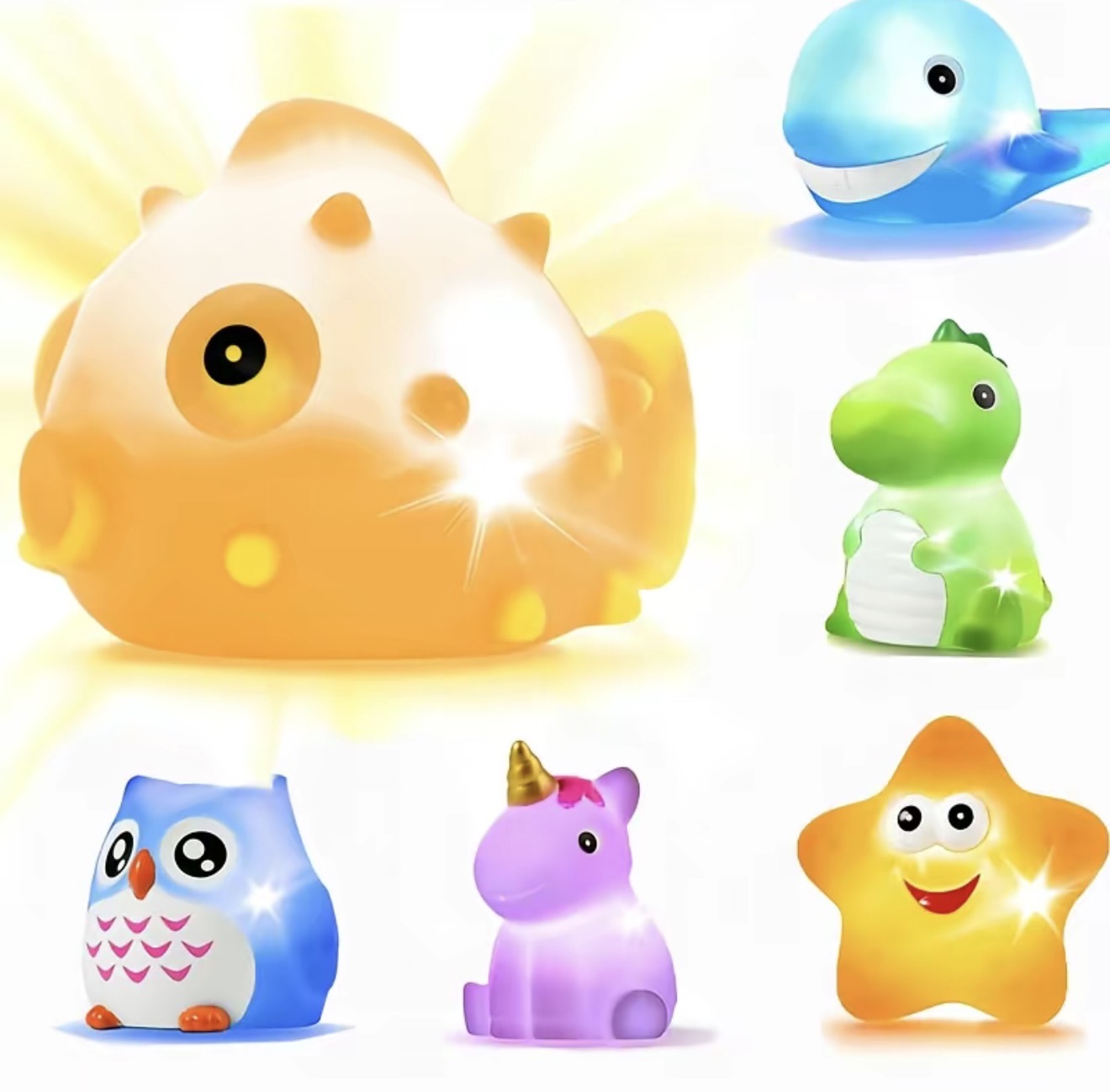 Juguete de baño LED GlowSplash - Diversión interactiva para niños