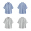 Patch Striped Casual Loose Short Sleeve Shirt for Men