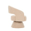 Fauteuil pivotant en tissu teddy nude