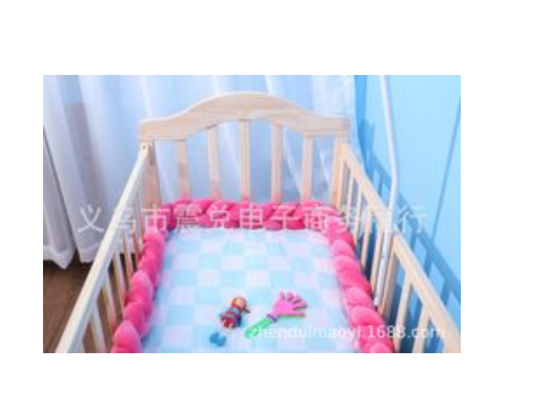 Coussin de Bumper de Lit Braid Knot pour Bébé de 100 cm Premium