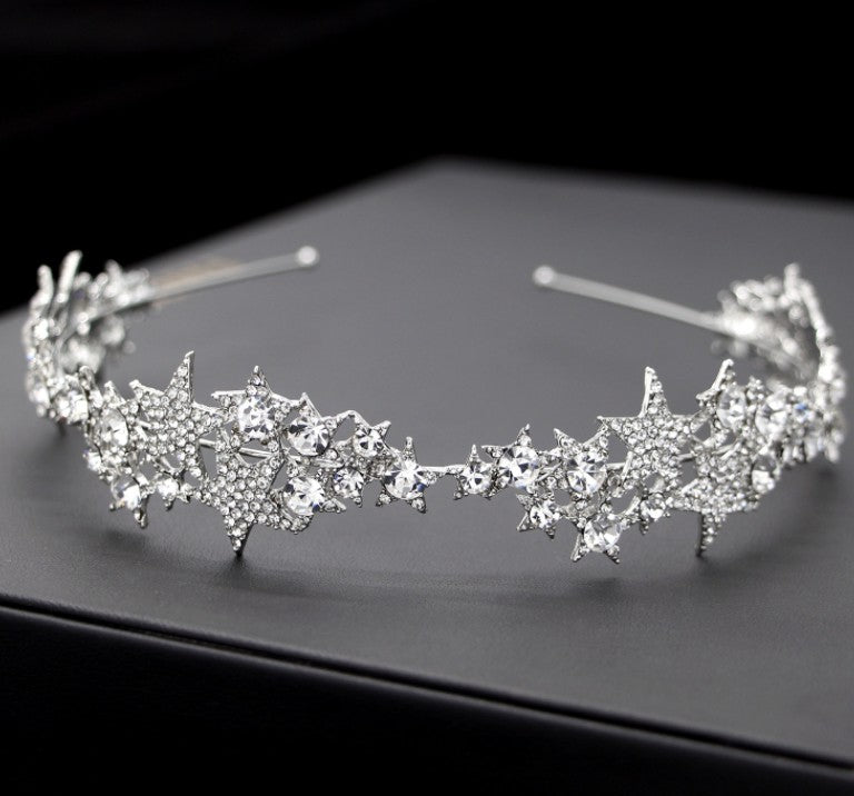 Star Crown New Hair Band Wedding Hair Accessories Bridal Jewelry - Korvel