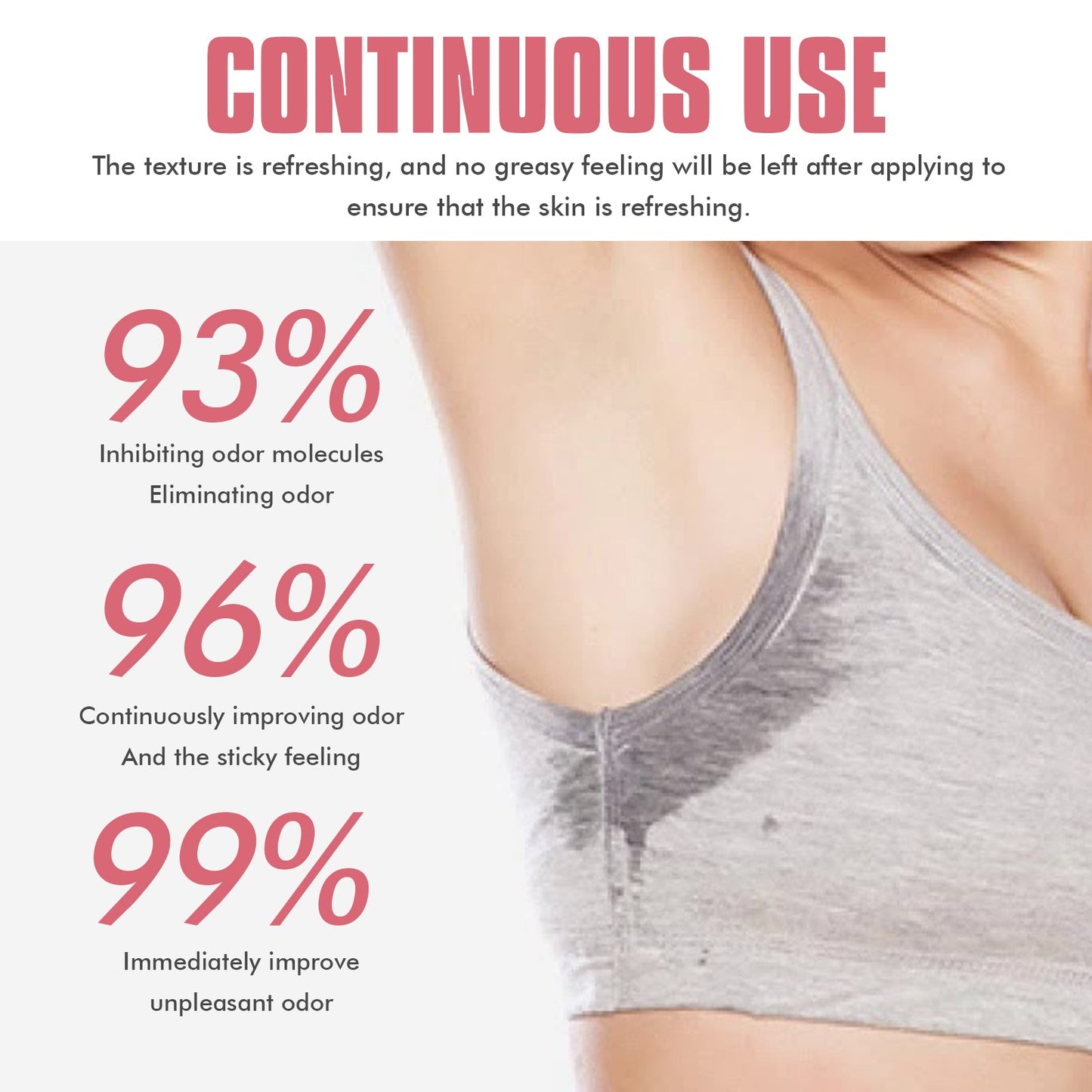 Whole Body Deodorant, Rose Fragrance Naturally Refreshing Lighten Underarm Odor Lasting Fragrance - Korvel