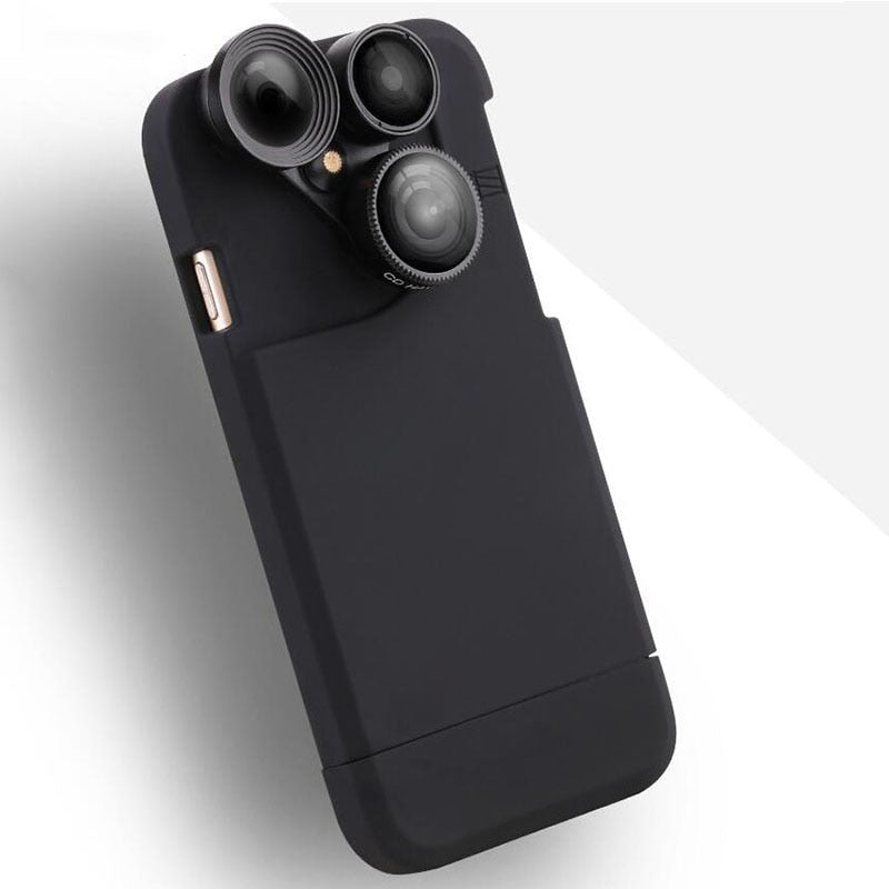 4 In 1 Telescope lense Mobile Phone Case for Iphone x 8plus 7 plus 6 plus 8 7 6s Camera lenses Outdoor Hunting - Korvel