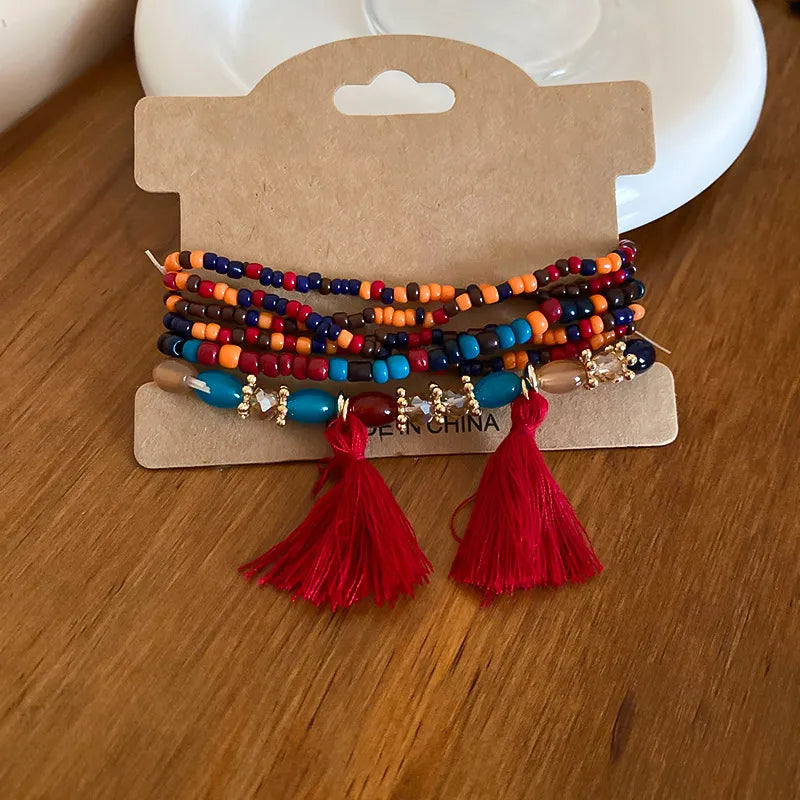 Tassel Rice Bead Bracelet - Korvel