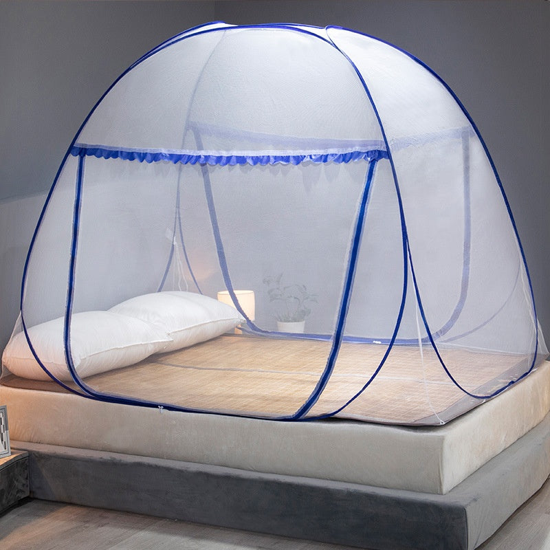 Mongolian bag mosquito net installation-free steel wire bottomless folding single-door magic mosquito net Mosquito net - Korvel