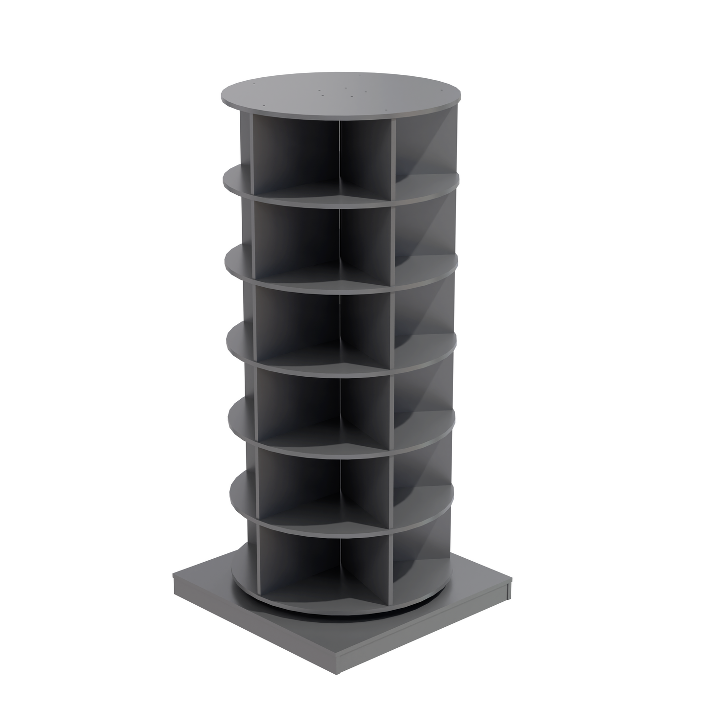 Grey 360 Rotating shoe cabinet 6 layers - Korvel