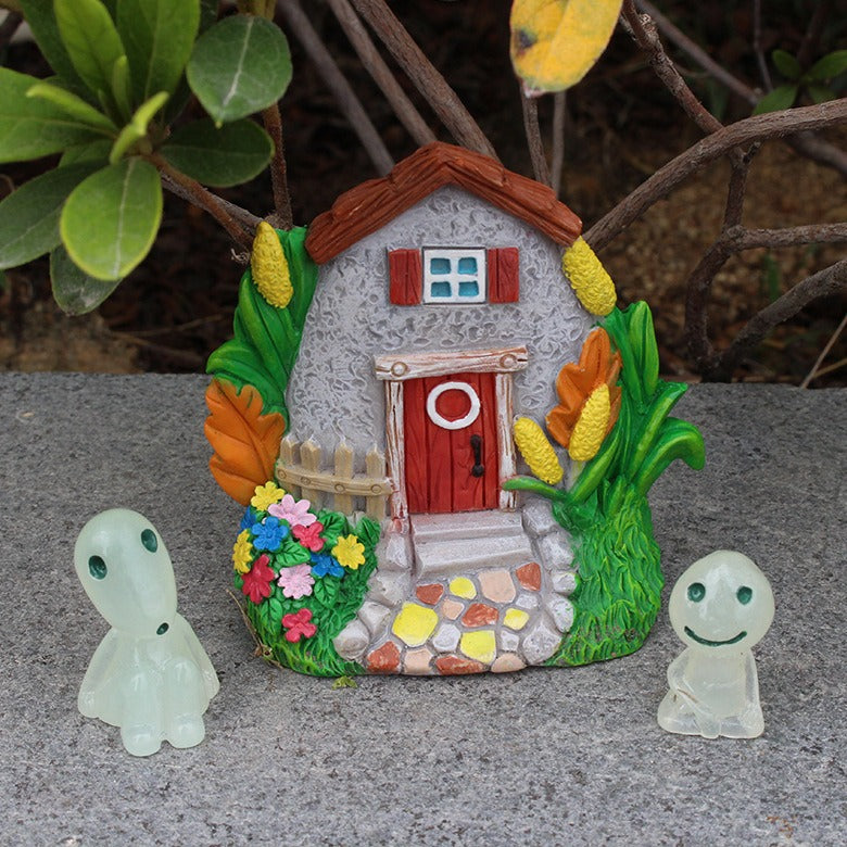 Juego de Puerta y Ventana de Cuento de Hadas de Resina Creativa para Jardines