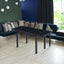 Black Ceramic Expandable Dining Room Table for Small Spaces
