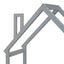 House-shaped Wooden writing Desk,Kids study Table,Bookshelf & Toy Storage,Grey - Korvel