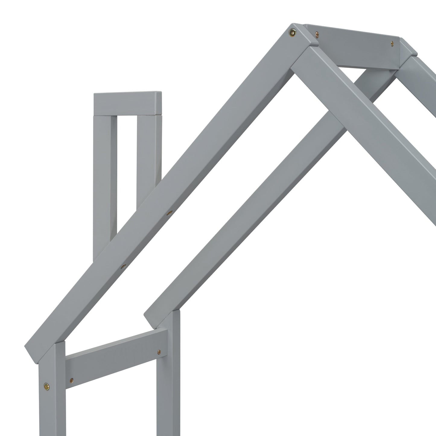 House-shaped Wooden writing Desk,Kids study Table,Bookshelf & Toy Storage,Grey - Korvel