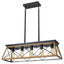 Farmhouse Chandeliers With 5 Bulbs For Dining Room Walnut - Korvel