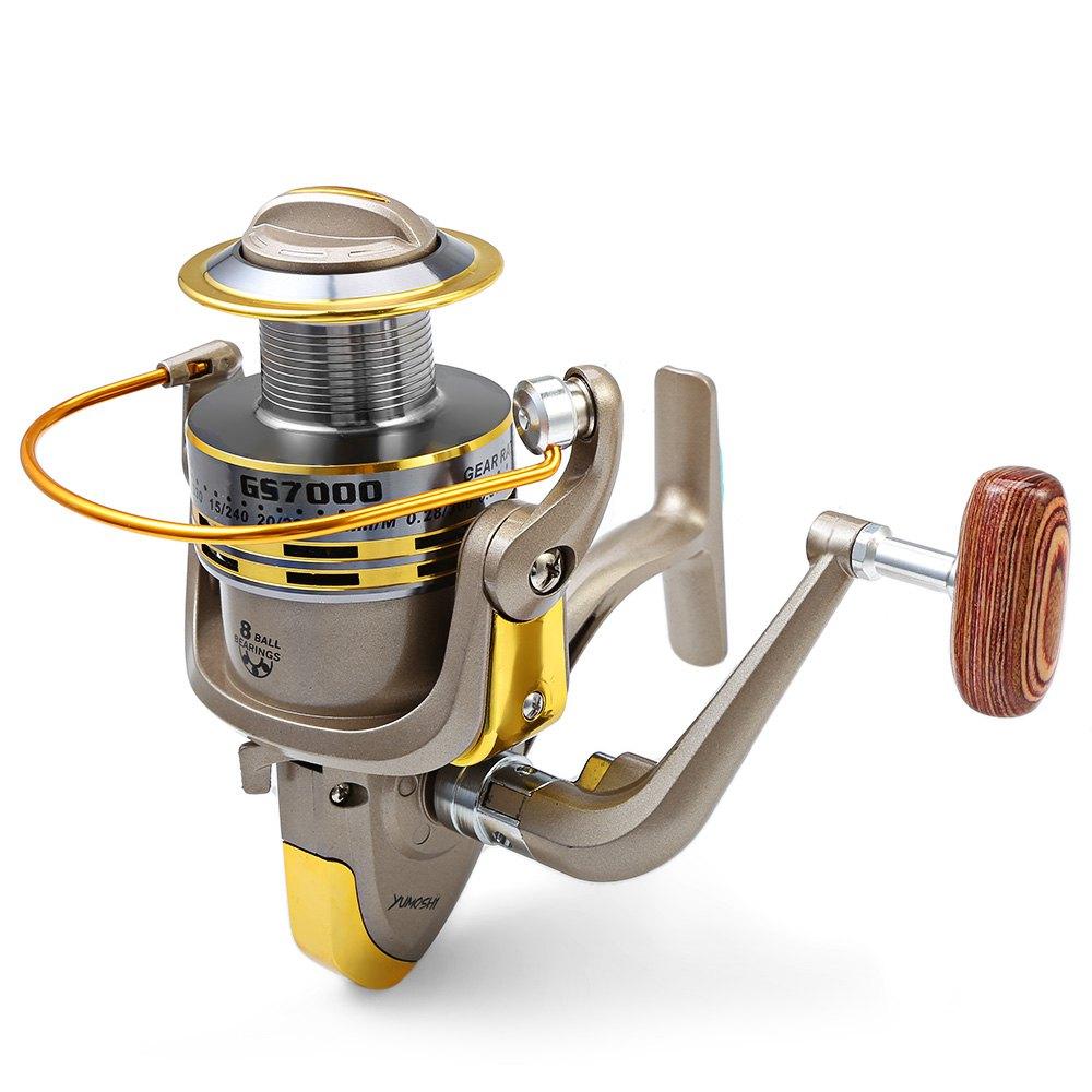 YUMOSHI 8 BB Fish ratio 5.1:1 1000-7000 Series Spinning Fishing Reel Crank Handle Carp Steering - Korvel