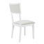 TOPMAX Farmhouse 6-Piece Trestle Dining Table Set with Upholstered Dining Chairs and Bench  59inch, White - Korvel