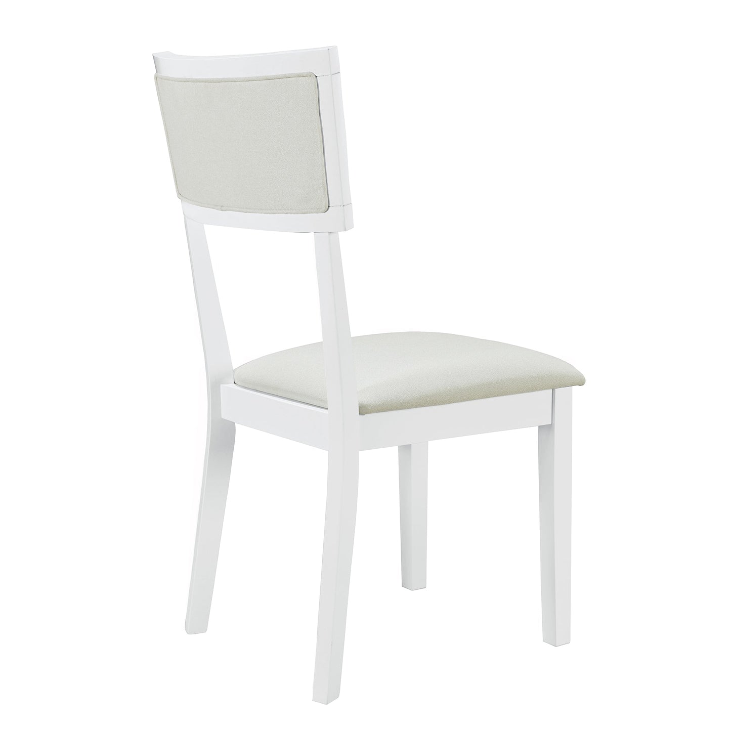 TOPMAX Farmhouse 6-Piece Trestle Dining Table Set with Upholstered Dining Chairs and Bench  59inch, White - Korvel