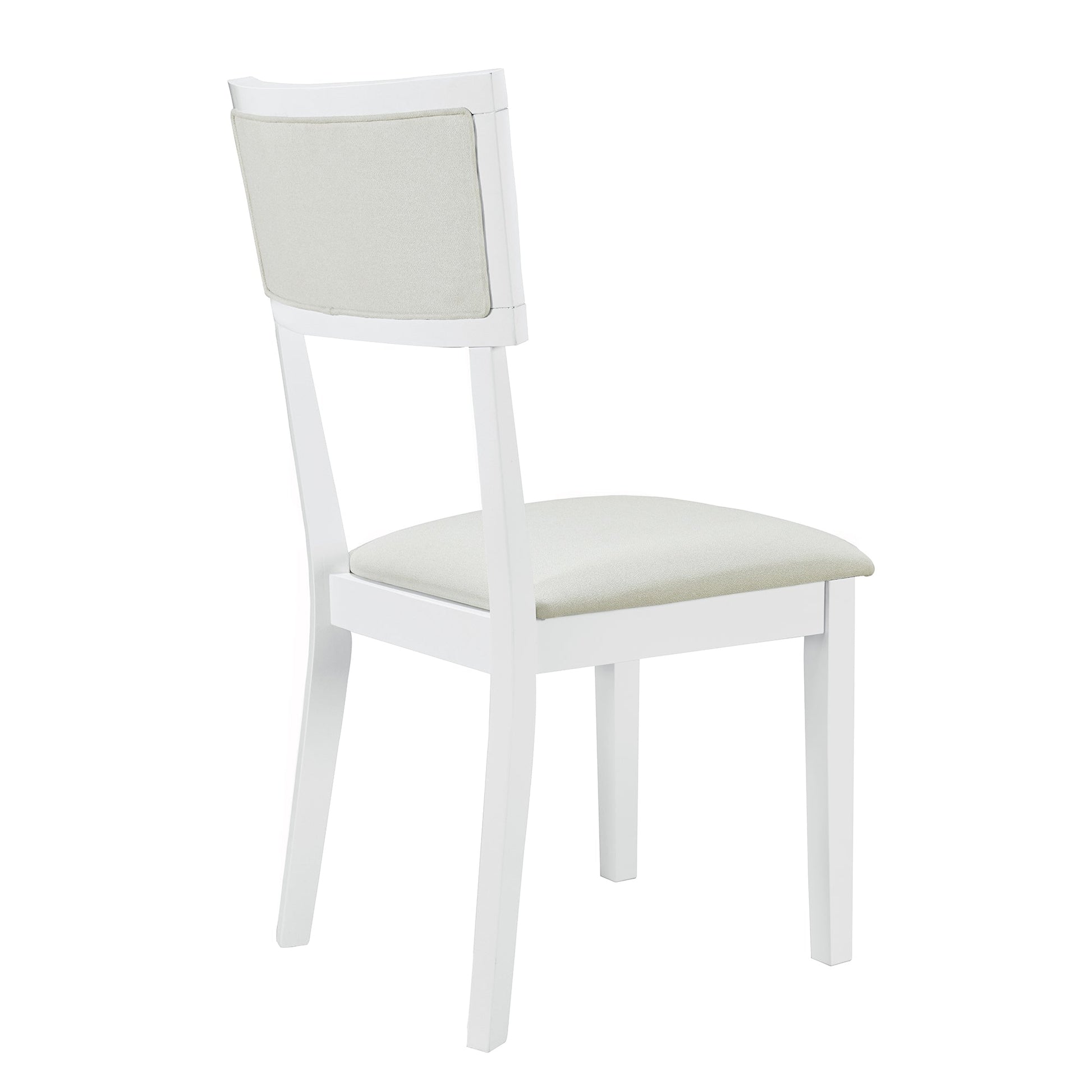 TOPMAX Farmhouse 6-Piece Trestle Dining Table Set with Upholstered Dining Chairs and Bench  59inch, White - Korvel