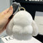 Cute Rex Rabbit Fur Doll Bunny Car Keychain Pendant Mini Bag Plush Dead Ornament Rabbit - Korvel