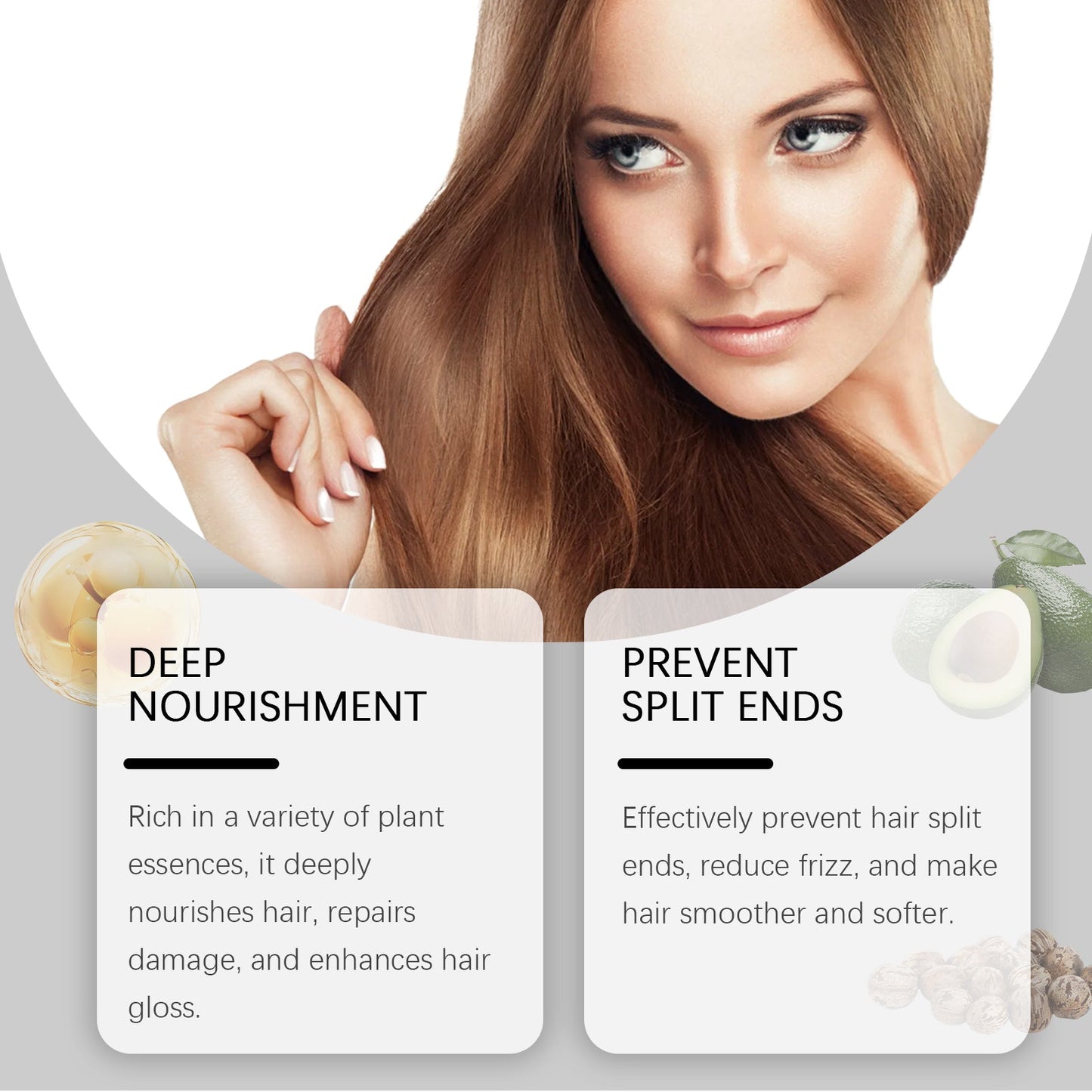 Nourishing Leave-In Conditioner Repair Dry Hair, Moisturize Hair, Soften And Shine Hair Care Essence - Korvel