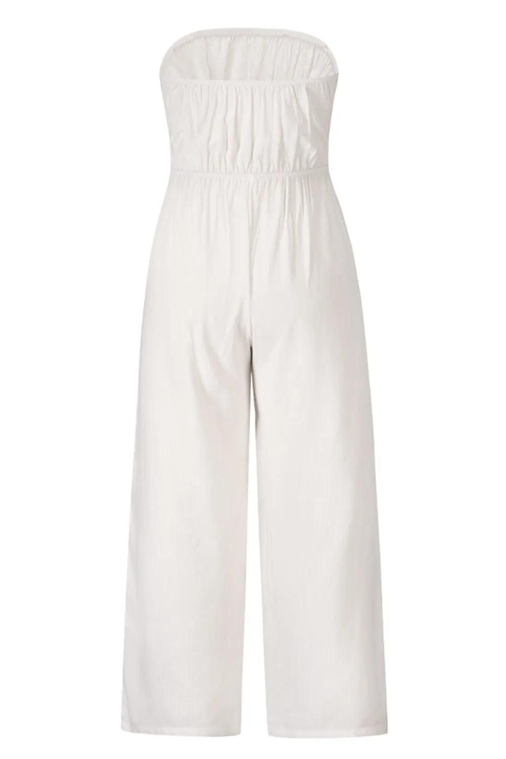 Tied Cutout Tube Wide Leg Jumpsuit - Korvel