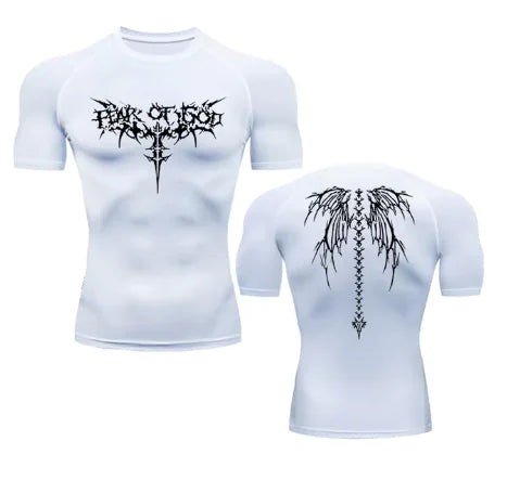 Camisetas de gimnasio de secado rápido con estampado de anime