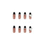 Black French Long Wearing Nail Rhinestone Love Chain Removable Fake Nail Nail Piece Nail Sticker Manicure Nail - Korvel