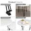 Ensemble de 2 tables basses rondes empilables de 27,56'' - Blanc