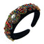 Hair Hoop Heavy Craft Retro Palace Feng Shui Drill Sponge Head Hoop Wide Side Baroque High Skull Top Hair Accessories - Korvel