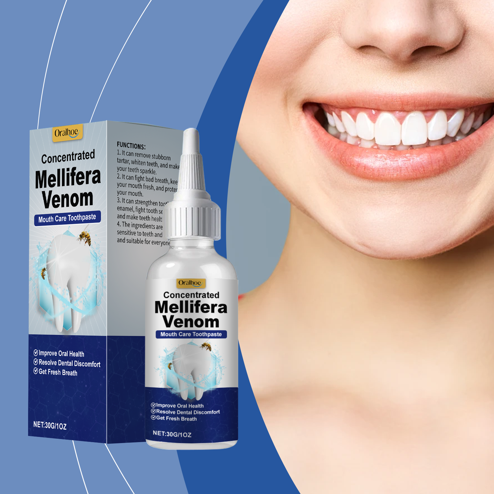Oral Care Toothpaste, Brightening Clean Teeth Yellow Stains Odor Care For Gums Care Toothpaste - Korvel