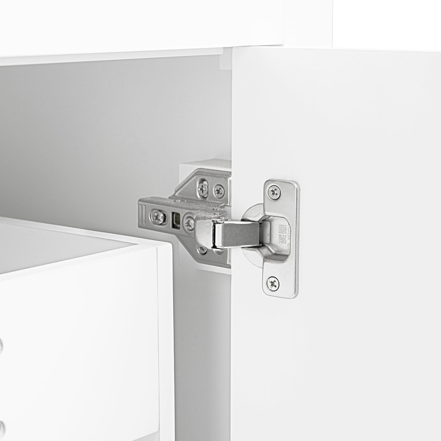 30" Bathroom Vanity with Sink  Multi-functional Bathroom Cabinet with Doors and Drawers Solid Frame and MDF Board, White - Korvel