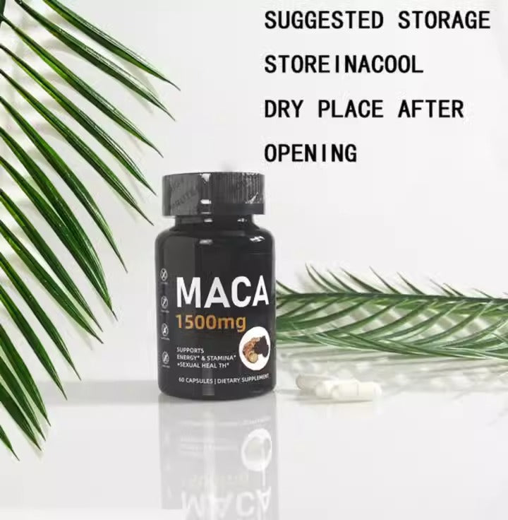 Maca Capsules  root herbal supplement maca extract energy stamina maca root extract capsules - Korvel