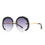 Fashion Oversized Rimless Round Sunglasses Women Clear Ocean Gradient Lens Shades - Korvel