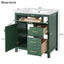 30-Inch Green Bathroom Vanity with Ceramic Sink
