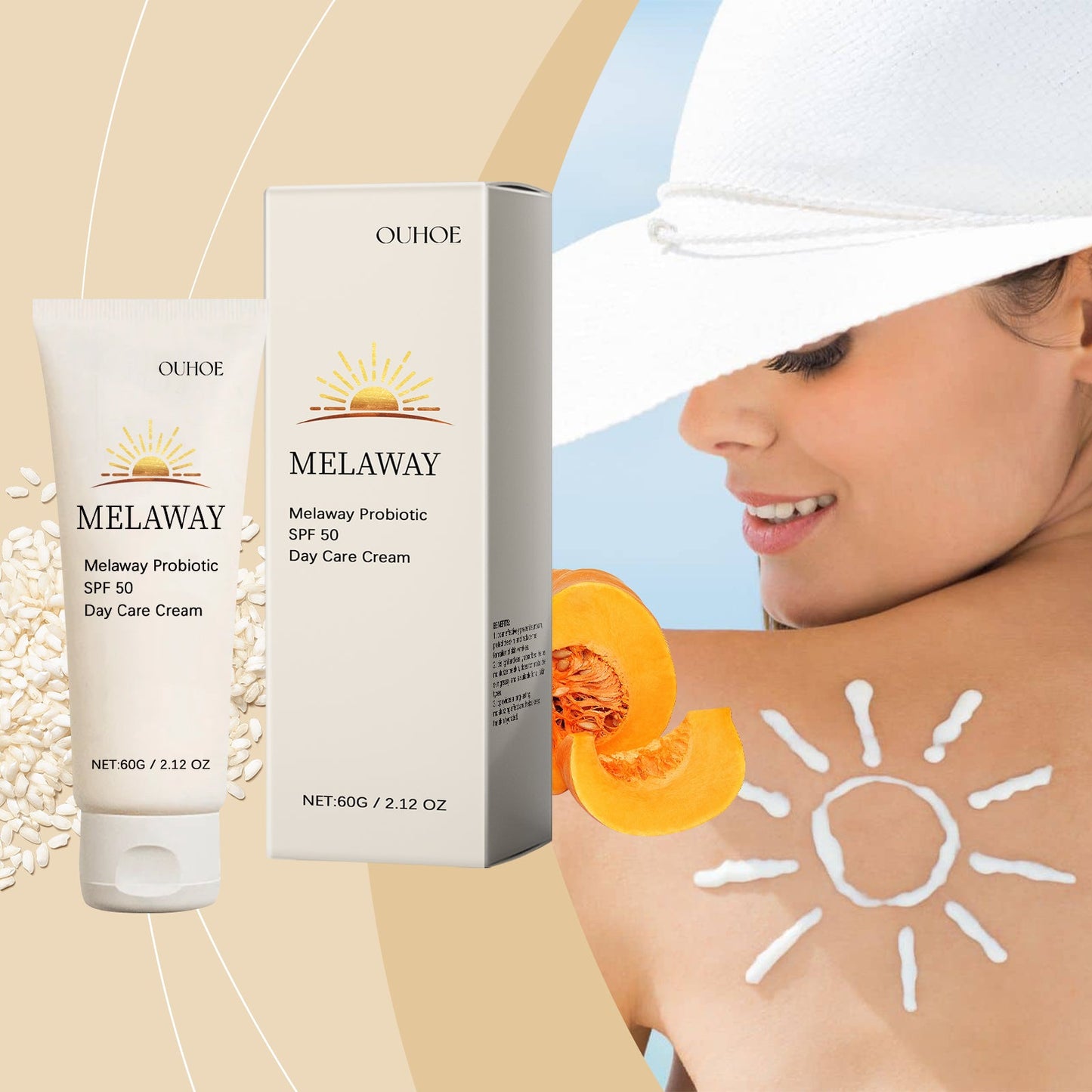 Crème de soin protectrice légère pour la peau estivale
