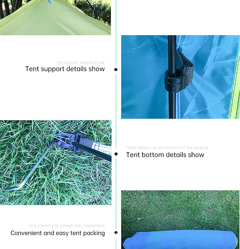 Pop Up Beach Tent Sun Shade Shelter Anti-UV Shelter Fully Automatic Folding Camping Tent - Korvel
