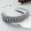 Hair Hoop Baroque Sponge Pearl Hair Accessories Women's Handmade Beaded Multicolor European and American Broad-brimmed Headband - Korvel