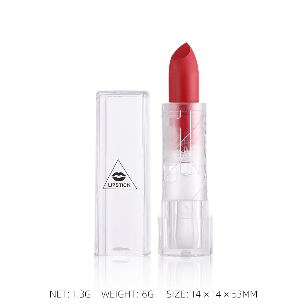 Transparent Shell Lipstick Matte Peach Pink Student Model Plain White Lipstick Sample Lipstick - Korvel