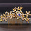 Hair comb, bridal rhinestone and pearl headdress, wedding dress accessories - Korvel