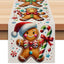 New Gingerbread Man Table Flag Christmas Party Decoration Tablecloth Mat Living Room Dining Room Tablecloth Printed Tea Table Fabric - Korvel