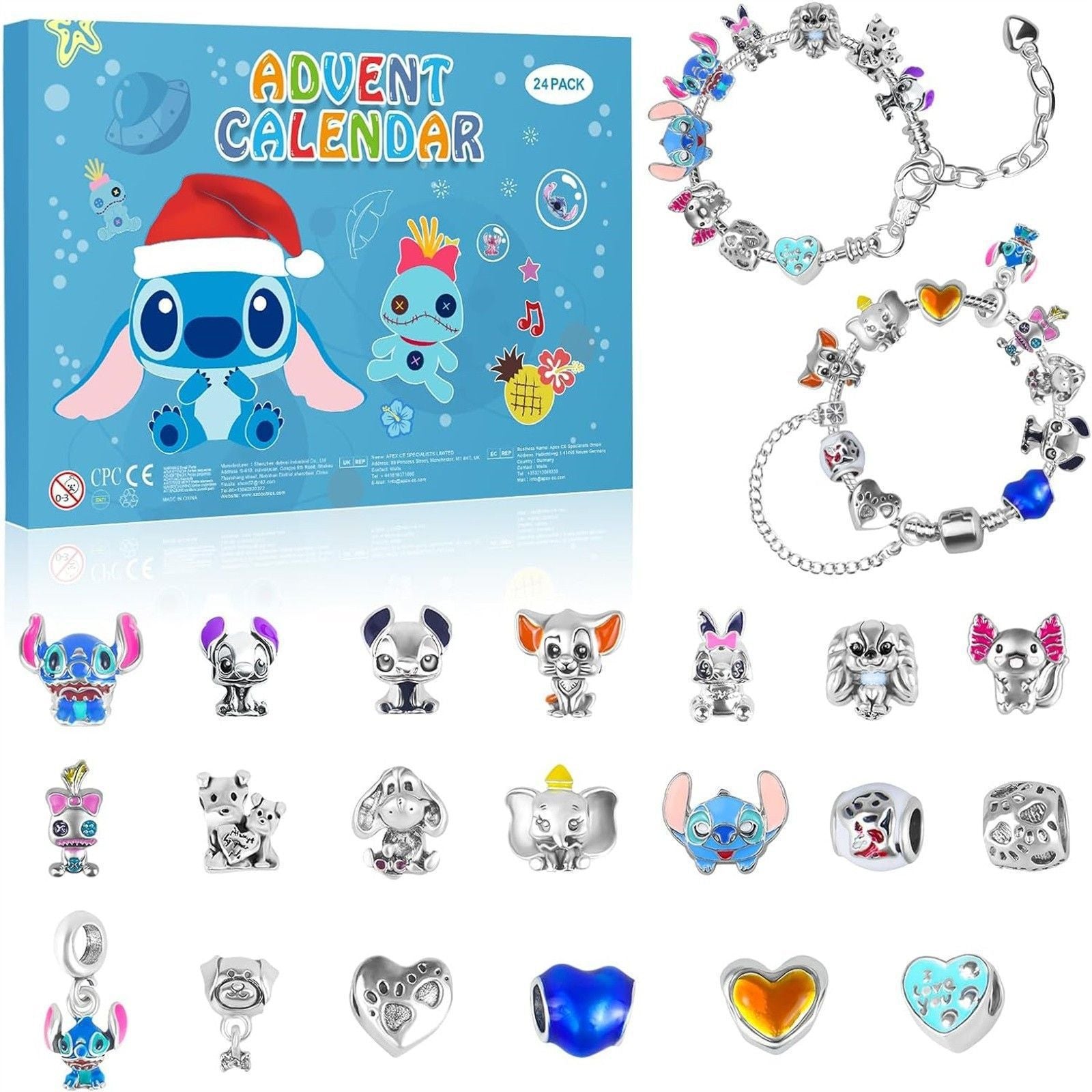 New Stitch Jewelry Paper Box Gift Box Packaging Christmas Halloween Gift 24 Grid Blind Box Bracelet Gift Box - Korvel