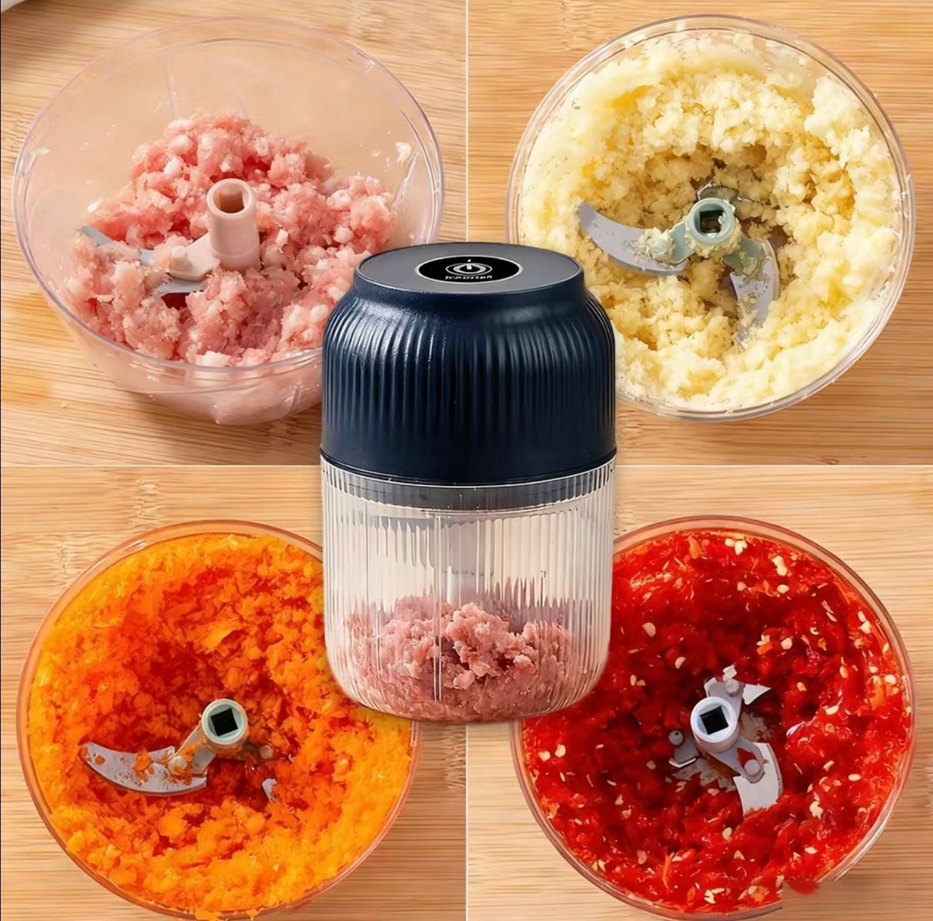 GarliSwift Chopper - Procesador de Alimentos Eléctrico Compacto