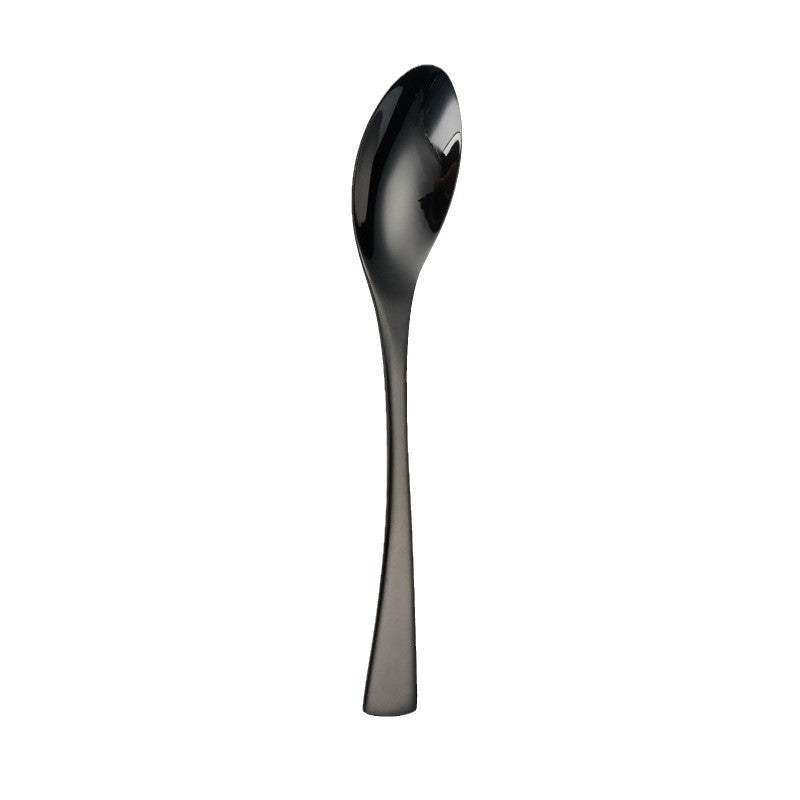 Juego de Cubiertos de Acero Inoxidable Negro de Titanio Premium