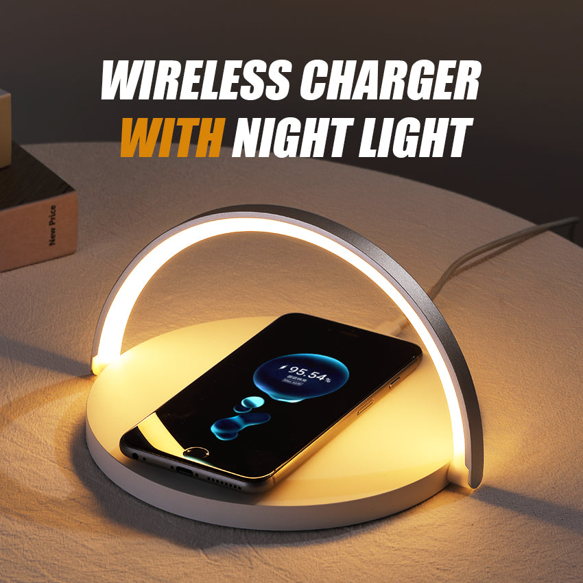 Rainbow Light Wireless Charging Desktop Stand - 15W Fast Charge