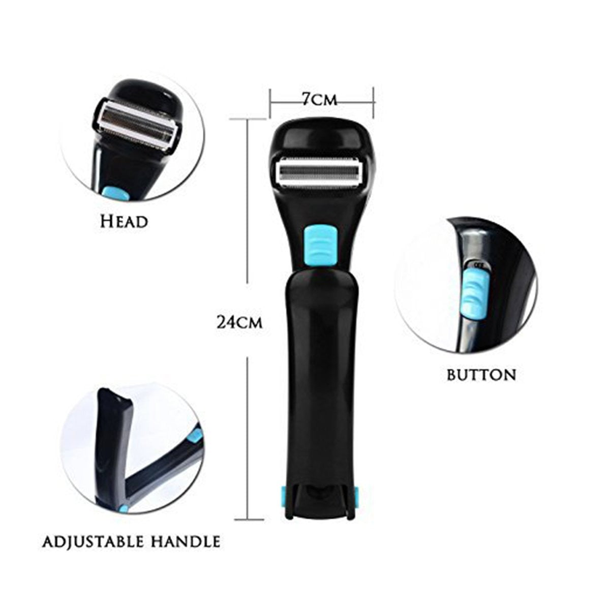Back shaver handle foldable shaver Men's back shaver Retractable shaver - Korvel