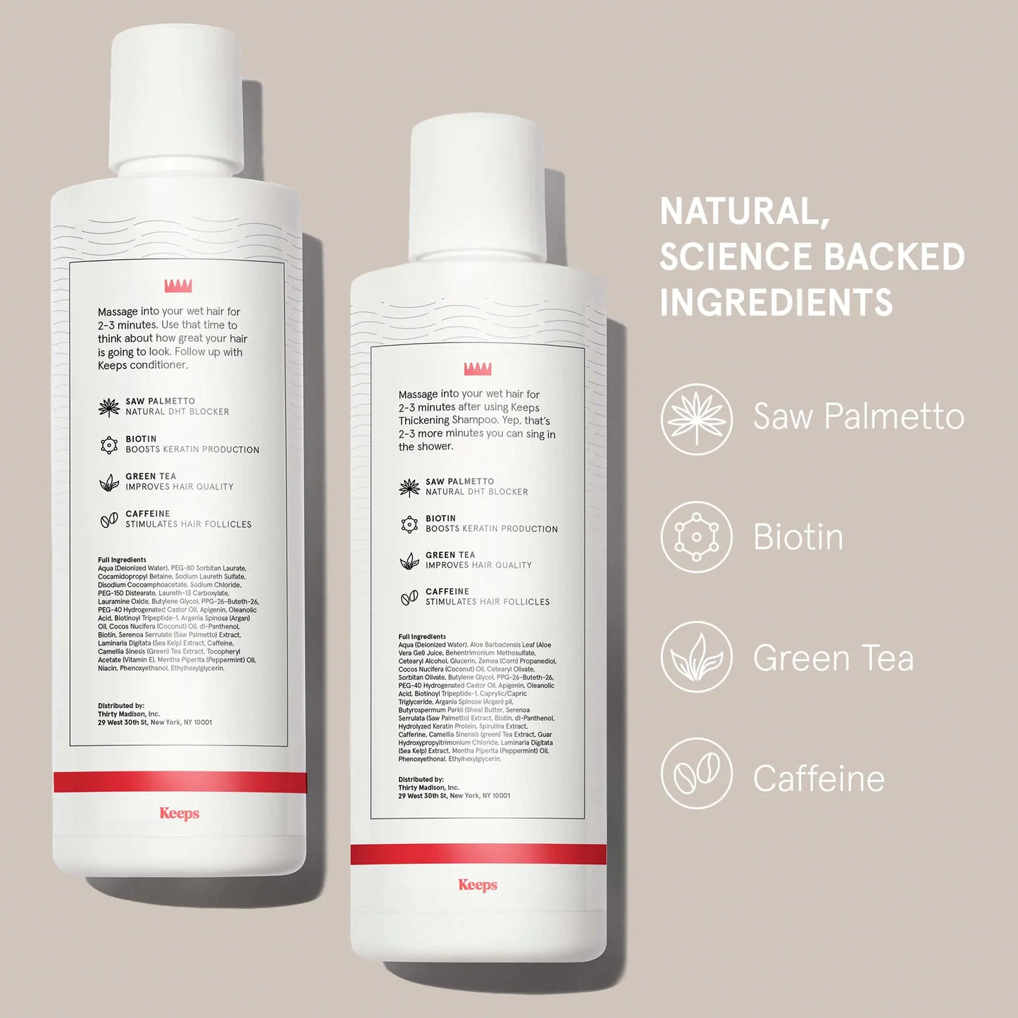 Conjunto de Champú y Acondicionador para el Crecimiento del Cabello Premium para Hombres
