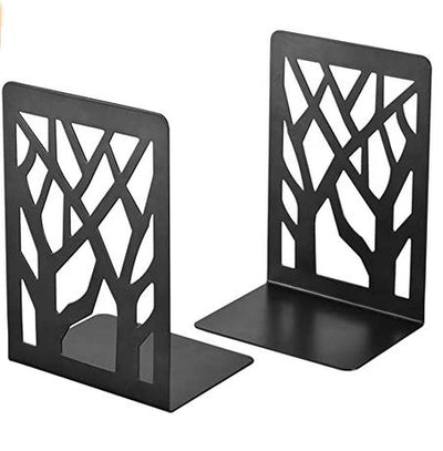 1 Pair Metal Fashion Bookends Bookends for Shelves Metal Bookend Supports for Shelves and Desk - Korvel