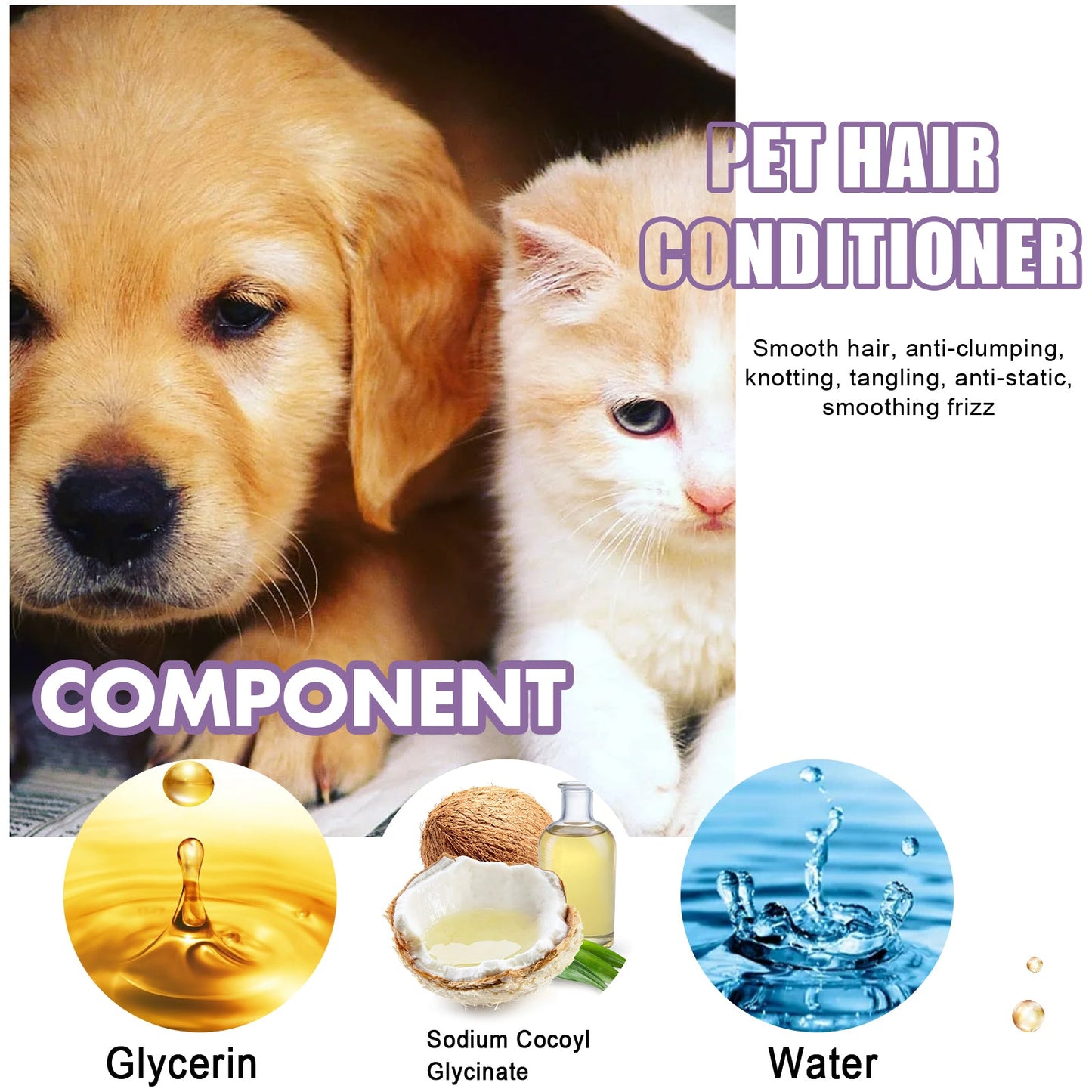 Après-shampooing Fluffy Soft pour animaux de compagnie