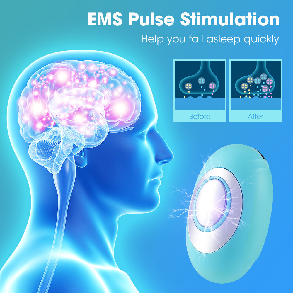 Microcurrent Pulse massage Stimulation Hypnosis Sleep Aid Insomnia Device CES Relieve Mental Eliminate Anxiety Child Adult Relax - Korvel