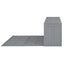 Queen Size Murphy Bed with Rotable Desk  Gray - Korvel